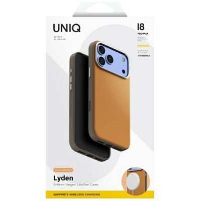 6. Uniq Lyden DS Magclick Ladehülle für iPhone 18 Pro Max / 17 Pro Max – Hellorange
