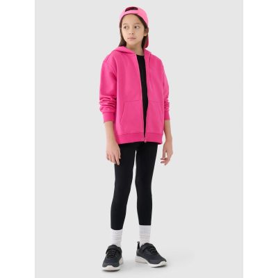 5. Mädchen-Sweatshirt mit Kapuze, 4F Junior 4FJRAW24TSWSF1830-55S