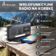 4. Extralink Bluetooth-Solarradio mit Kurbeldynamo-Powerbank (4000 mAh) und SOS-Taschenlampe BT-4000, tragbar, analog und digital, Schwarz/Orange