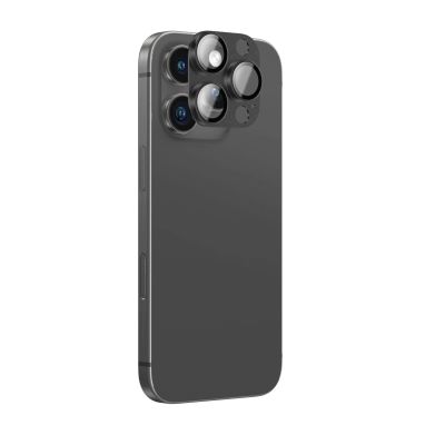 AmazingThing Aviation-Grade Alloy Tempered Glass Lens für iPhone 16 Pro / 16 Pro Max Kameraobjektiv - Schwarz