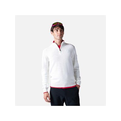 Rossignol Stripe 1/2 Zip Strickpullover Weiß