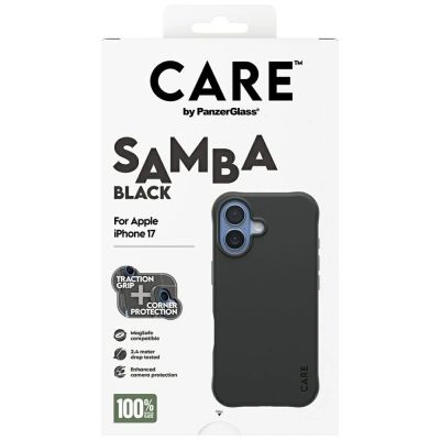 5. CARE by PanzerGlass Modisches Samba MagSafe Case für iPhone 17 - Schwarz