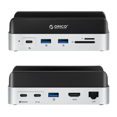 2. Orico MiniDock 10-in-1 Dockingstation mit SSD-Festplatteneinschub – Silber