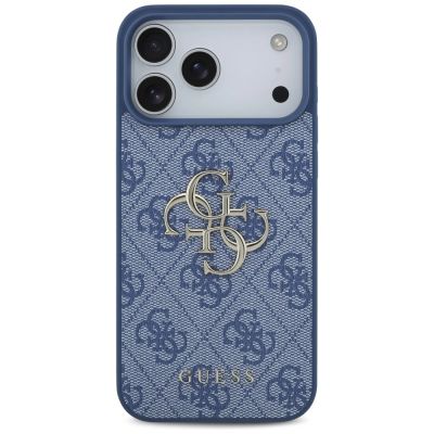 3. Guess 4G Big Logo Hülle für iPhone 17 Pro Max / 18 Pro Max - Blau