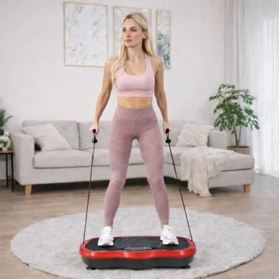 4. Extralink Moonwalk Spin Move Vibrationsplattform für Fitnessübungen 200W rot