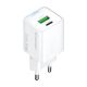Wozinsky WWC-35W GaN USB-A + USB-C Wandladegerät – Weiß