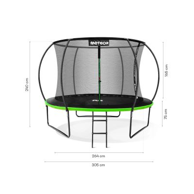 14. Meteor TRP-10ft 305cm Grünes Trampolin