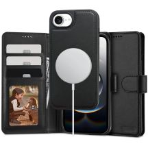 Tech-Protect Wallet MagSafe Hülle für iPhone 16e / 17e – Mattschwarz