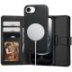 Tech-Protect Wallet MagSafe Hülle für iPhone 16e / 17e – Mattschwarz