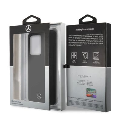 7. Mercedes MEHCS69SILSB S20 Ultra G988 hard case czarny/black Silicone Line