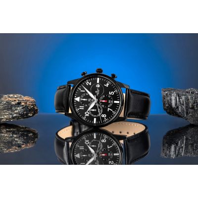 5. Giewont Herrenuhr Chronograph Saphir Schwarz GW5630-A1