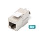 6. Digitus CAT 6A Keystone-Modul, geschirmt, werkzeugloser Montageanschluss - 8 Stück.