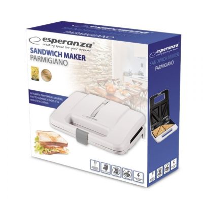 4. Esperanza PARMIGIANO EKT010W Sandwichmaker (1000W; weiß)