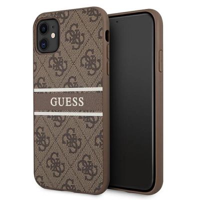 Guess 4G Stripe Case für iPhone 11 / Xr 6.1" - Braun