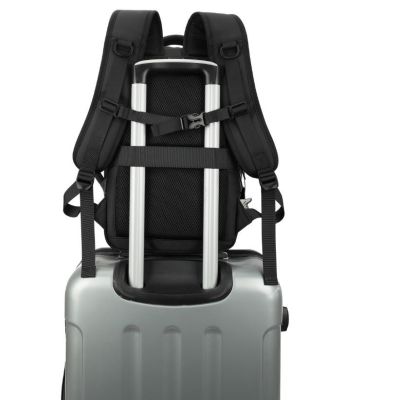 6. NOVEEN CTB500 Schwarzer Kabinen-Reiserucksack 40x20x25 mit Pumpe