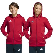 adidas Entrada 26 Kapuzenpullover mit durchgehendem Reißverschluss für Kinder, Rot, KH1781