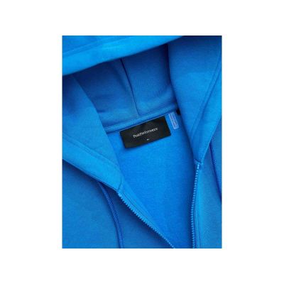 4. PEAK PERFORMANCE Herren-Kapuzenjacke mit kleinem Logo und Reißverschluss, Größe M, blau