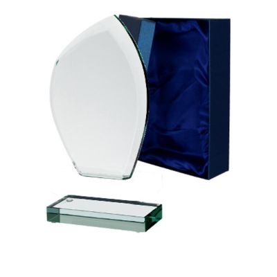 3. Glastrophäe mit abnehmbarem Sockel und Etui