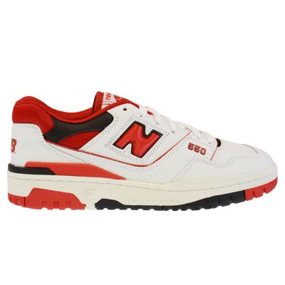 Lifestyle-Schuhe New Balance 550 Weiß-Rote Sneaker - BB550SE1