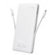 5. Baseus Airpow Lite 10000mAh 22,5W Powerbank mit integrierten USB-C- und Lightning Kabeln – Weiß