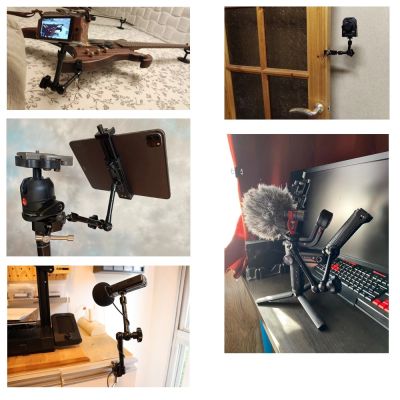6. Klemmhalter für Kamera, Kamera, Mikrofon