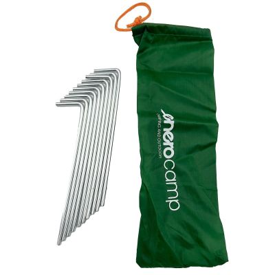 2. Zeltnägel 18 cm (15 + 3 cm) Set mit 10 Stück Metall