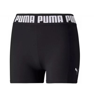 Puma Stron 3 Damen Trainingsshorts, elastisch, schwarz, bequem