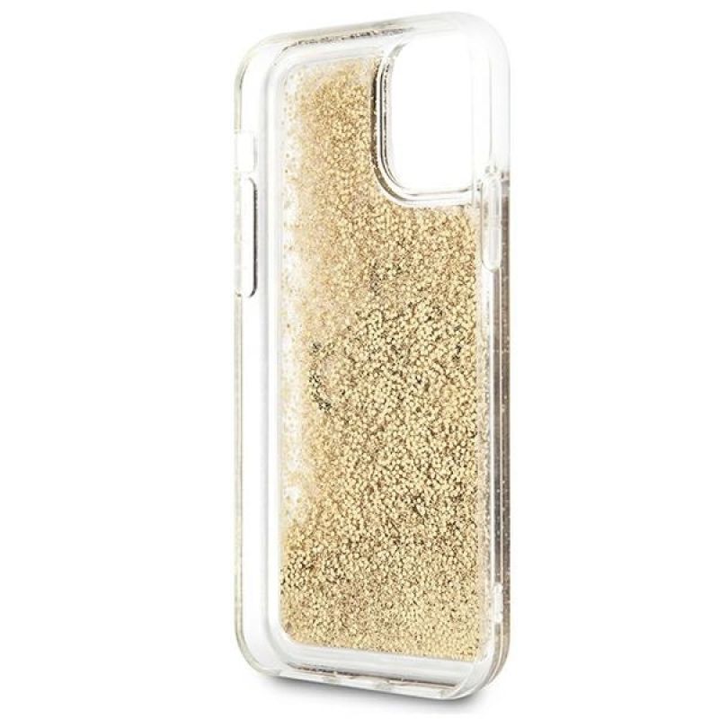 4. Guess 4G Big Liquid Glitter Case für iPhone 11 6.1" / Xr - Gold