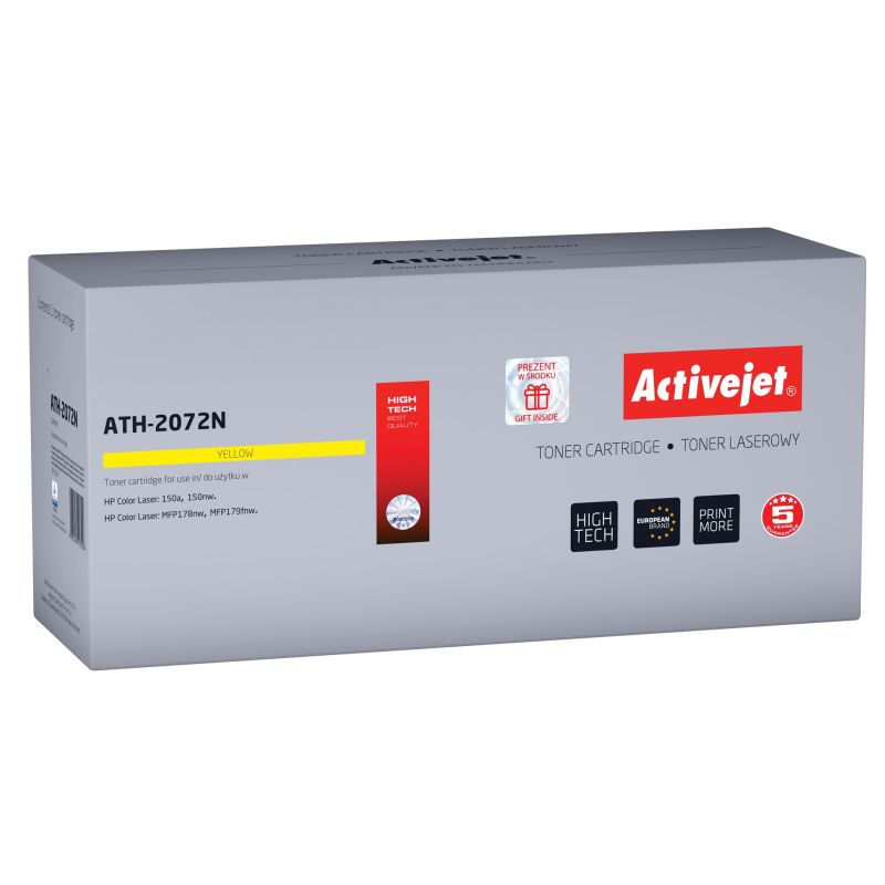 Activejet ATH-2072N Toner (ersetzt HP 117A W2072A; 2072A; Supreme; 700 Seiten; gelb)