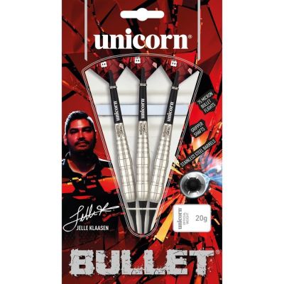 5. Darts mit weicher Spitze, Unicorn Bullet, Edelstahl – Jelle Klaasen 20 g: 23531