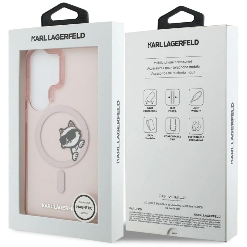 8. Karl Lagerfeld IML Peekaboo Choupette MagSafe Hülle für Samsung Galaxy S26 Ultra - Pink