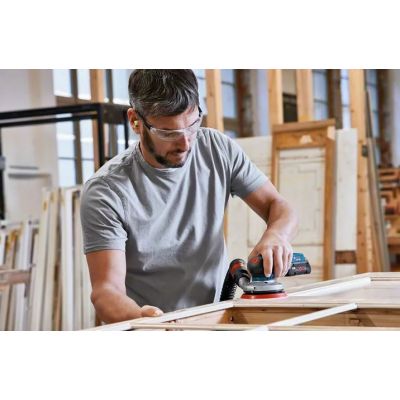 6. Bosch GEX 18V-125 Profi-Exzenterschleifer, 10.000 U/min, 20.000 Hübe/min, Schwarz, Blau, Grau, Rot