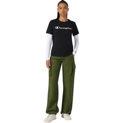 5. Champion Damen Kurzarm-T-Shirt Schwarz 118428 KK001