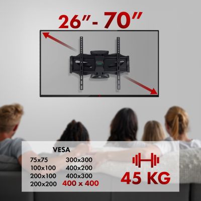 11. Maclean MC-781 TV-Wandhalterung (Schwenk-, Wand- und Neigefunktion; 26" - 55"; max. 45 kg)