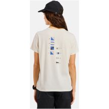 Damen-T-Shirt mit kurzen Ärmeln ODLO T-shirt crew neck s/s COTTON BLEND ODLO FLAGS, beige