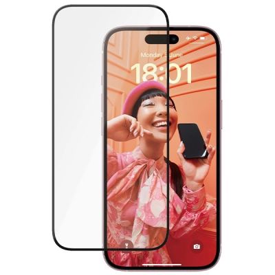 2. PanzerGlass Ceramic Protection Keramikglas für iPhone 15 mit Positionierer