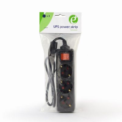 3. ENERGENIE Steckdosenleiste für USV C14, 3x Schuko, 16 A, Kabel 0,6 m