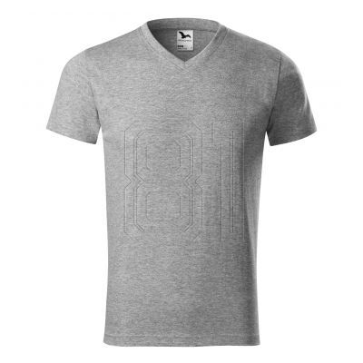 3. Malfini Heavy V-Ausschnitt T-Shirt M MLI-11112 dunkelgrau meliert
