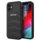 AMG Lederhülle mit geprägten Linien für iPhone 12 mini – Schwarz