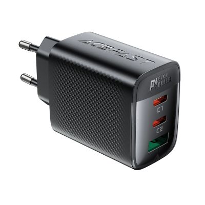 2. Acefast A108 GaN PD 67W 2xUSB-C 1xUSB-A Wandladegerät - Schwarz