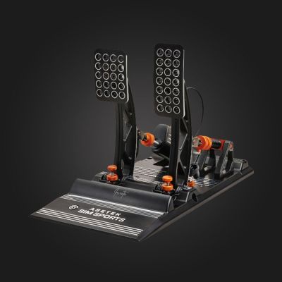 2. Asetek 40-010-0000001 Gaming-Controller, Schwarz, Orange, Weiß, USB-Pedale für PC