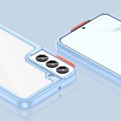 7. Outer Space Case für Samsung Galaxy S23 Hülle mit flexiblem Rahmen blau