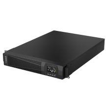 Rack-USV 1000 VA/900 W, 220 V/50 Hz, drehbares TFT-LCD-Display, SNMP/USB/RS232/EPO, RJ45-Schutz, VRLA 2×9 Ah, 24-V-Bus, externer Batterieanschluss Anderson SB50, 2×CEE 7/3, IEC C14, USB-AB-Kabel, RS232 DB9, CEE-IEC-Netzteil ALANTEC