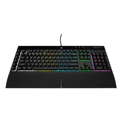 16. Corsair | Gummikuppel | K55 RGB PRO | Gaming-Tastatur | Gaming-Tastatur | RGB-LED-Licht | Vereinigte Staaten | Kabelgebunden | Schwarz