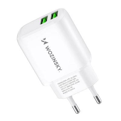 3. Wozinsky CUWCW 2.4A 2 x USB-A Wandladegerät - Weiß