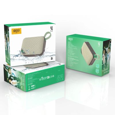 5. QCY SP2 IP67 Bluetooth-Lautsprecher mit RGB-Hintergrundbeleuchtung und Stereomodus – Graugrün