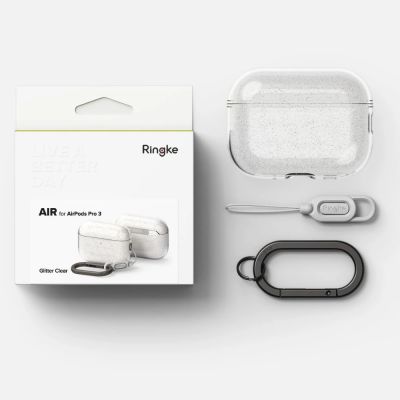 5. Ringke Air Case für AirPods Pro 3 – Transparenter Glitzer