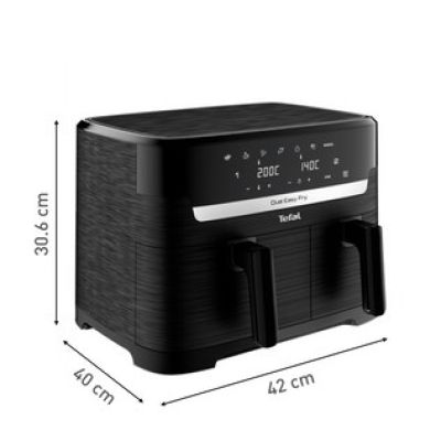 4. TEFAL Dual Easy Fry Essential Airfryer EY901N, 2700 W, 8,3 L, Juodas