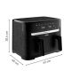 4. TEFAL Dual Easy Fry Essential Airfryer EY901N, 2700 W, 8,3 L, Juodas