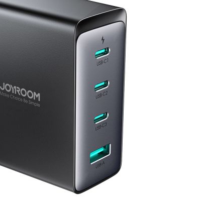 10. GaN-Ladegerät UK Joyroom JR-TCG05UK 140 W 3x USB-C USB-A + USB-C / USB-C-Kabel 240 W 1,2 m